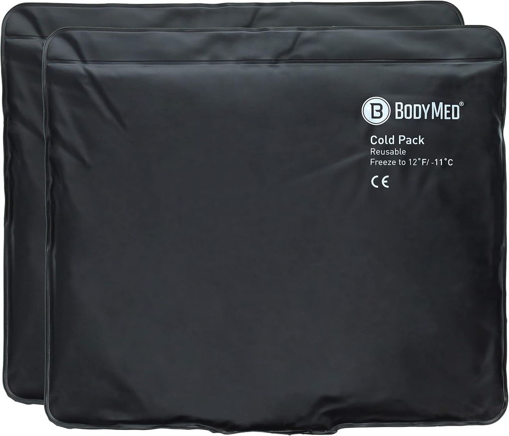 BodyMed Heavy Duty Realisable Urethane Ice Pack (2- Pack) dla Knee, Ramię, Łuk, Ramię, Powrót - Profesjonalna terapia na zimno dla urazów, Aches, Opuchlizna, Bruises - 14 w. x 12 w. (Standard)