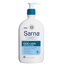 Sarna Calm + Cool Anti-Itch Lotion, Soothe and Relieve Pain and Itch from Insect Bites, Sunburn, & Poison Ivy, Zawiera 1% Pramoxine Hydrochloride, 0,5% Menthol, Vegan, Steroid- Free, 12 oz