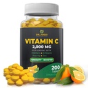 Dr JoEL 's Immune Support Witamina C 2000 mg - 200 Tabletki - z cynku, Elderberry, Rose Hip, Echinacea - Wzmacnia system immunologiczny - Made in USA