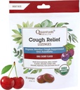 Quantum Health USDA Organic Cough Drops Menthol & Honey Throat Lozenges - Soothing Bing Cherry Flavored Suppressant - Suche usta i ból gardła Ulga dla dorosłych i dzieci - 18 Count