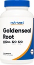 Nutricost Goldenseal Korzeń 600mg, 120 Kapsułki - Non- GMO, Gluten Free, Kapsułki wegetariańskie