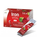 Hübner Iron Vital Liquid Iron Supply Plus Witamina C, Suplement diety dla dorosłych i dzieci, Wegan i gluten- wolne, Flavor owocowy, Pudełko po 20 Pakiety, 10 ml Każdy