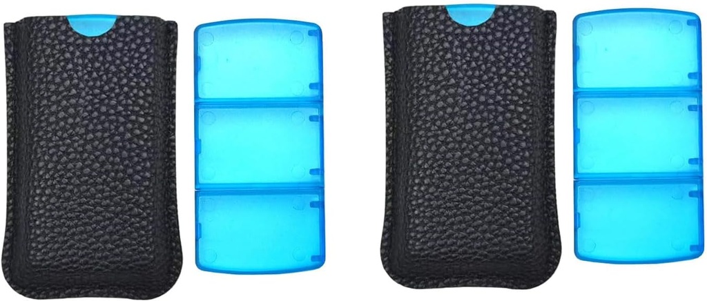 VOFOON Small Pill Organizer 3 razy dziennie 2 Pack, Travel Pill Box do kieszeni torebki, 3 Przenośny lek przypadku witaminy, Fish Oil Box, Suplement Box