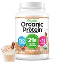 Orgain Organic Vegan Protein Powder, Horchata - 21g Białko oparte na roślinach, 9g włókno prebiotyczne, niskonetto węglowodory, brak składników laktozy, Nie dodano cukru, Nie-GMO, Dla shakes & Smoothies, 2.03 lb