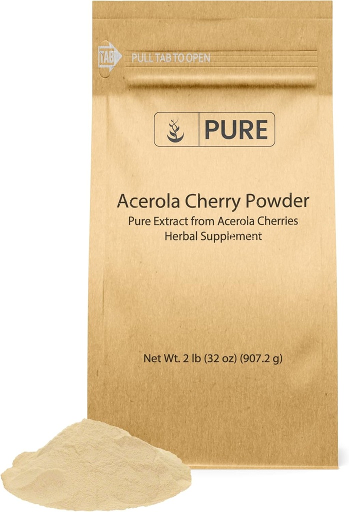 Proszek wiśniowy Acerola (2 lb) Nie-GMO, Bez glutenu, Ekologiczne opakowanie
