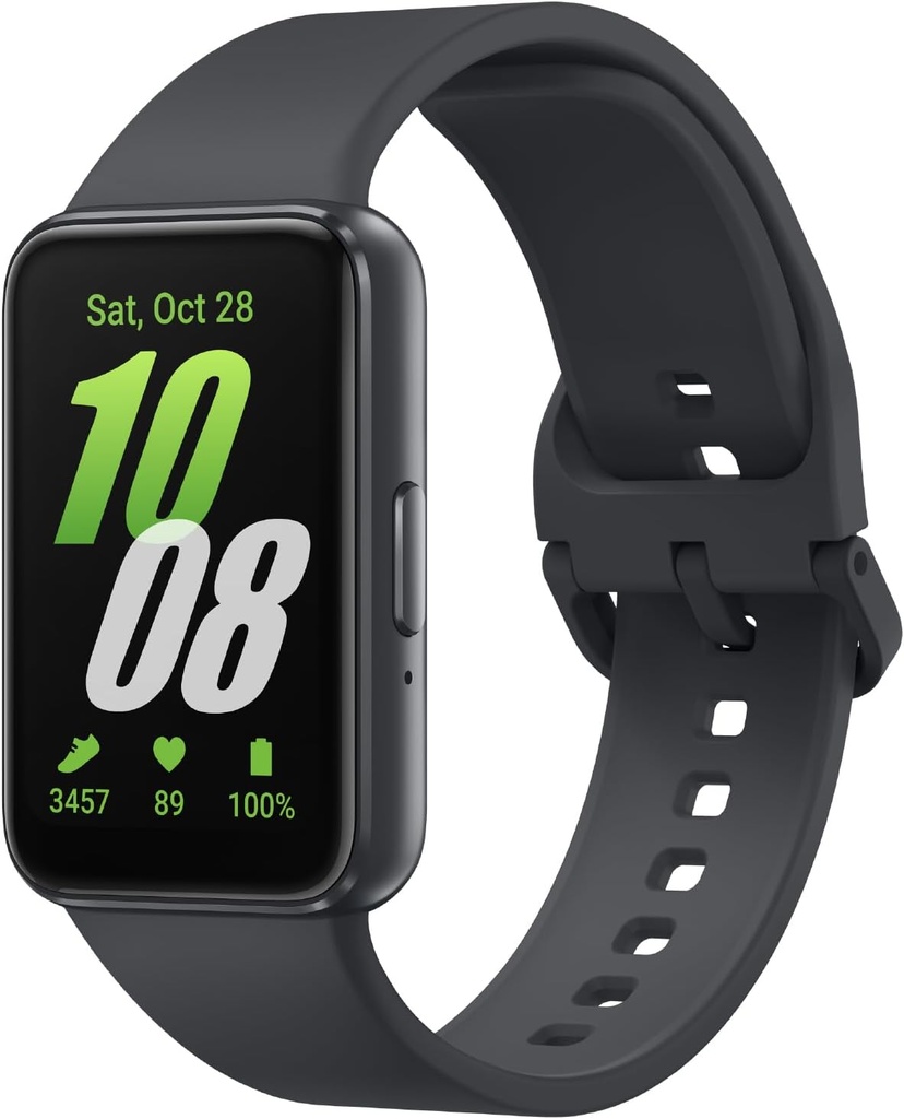 SAMSUNG Galaxy Fit3, Health / Activity Fitness Tracker, Smartwatch dla Android, 13 Bateria dzień, Sleep / Snore Tracking, Heart Rate, 2025, Dark Gray [USA wersja, ekskluzywny, 2Yr Gwarancja]