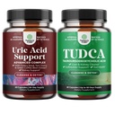 Paleta ziołowego kwasu moczowego Cleanse i Detox i zaawansowane TUDCA Liver Supplement Supplement - Esential Daily Nurney Cleanse and Moric Acid Supplement - dla pęcherzyka żółciowego Wątroba i Nerki Supplement
