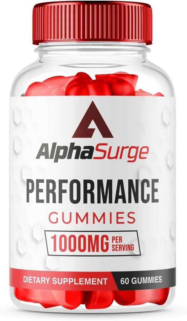 (1 opakowanie) Gummeje AlphaSurge dla mężczyzn, Gummeje Alpha Surge Advanced Formula z 1000 MG Chewable, Gummeje AlphaSurge Natural Ingredients (60 Gummei)