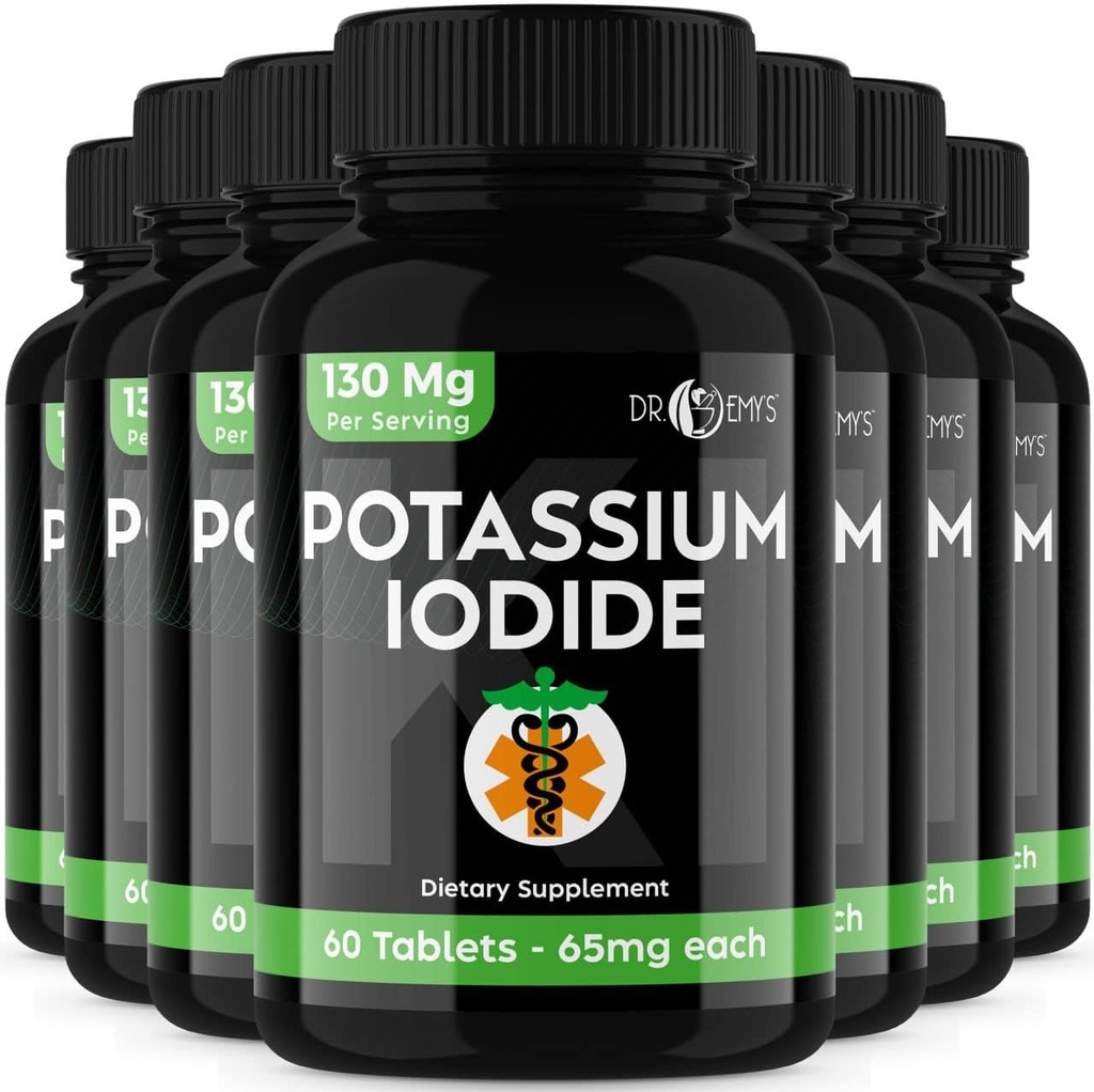 Tabletki zawierające jodek potasu - 7- Pack 130mg Podawanie Razem 420Tabletki - Dr Emys Tabletki zawierające jodek potasu