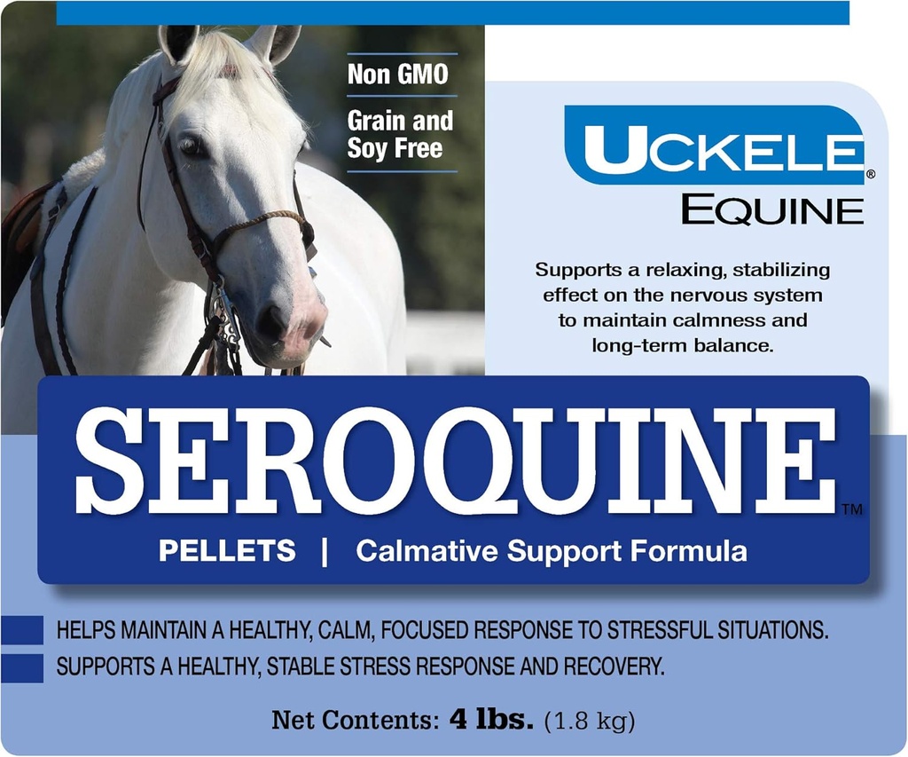 Uckele Seroquine Pellet, Suplement Calming dla koni, 4 lb