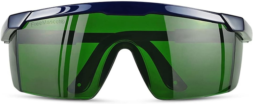 FreeMascot IPL 200nm- 2000nm Laser Safety Glasses for Laser Hair Removal Treatment and Laser Cosmetology Operator Eye Protection with Case (Green)