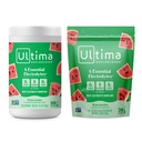 Ultima Replenisher Electrolyte w proszku mieszanki napojów - Bezcukrowy - Arbuz, 90 Pojemnik do podawania i 20 Pakiety Stickpack - 6 Elektrolity i minerały - Keto Friendly, Wegan, Non-GMO