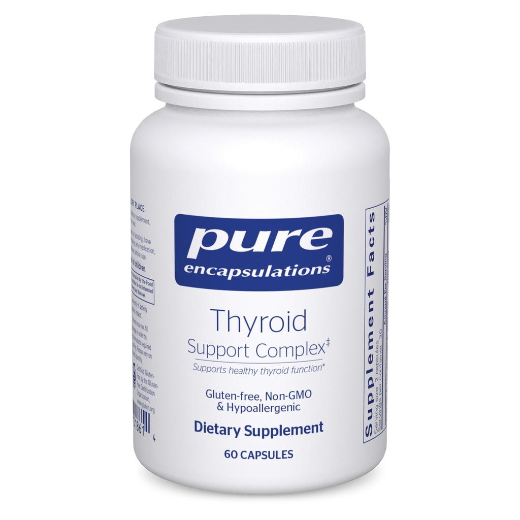 Pure Encapsulations Thyroid Support Complex - Supports Thyroid Health * - Antioksydant Infusion - with Ashwagandha & Jod - Non-GMO & Vegetarian - 60 kapsułki