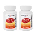 GeriCare Witamina D 1,250mcg (50 000 j. m.) Wysoka potencja, wspiera gęstość kości, zdrowie mięśni, funkcje immunologiczne i wchłanianie wapnia, Suplement diety Once- A- Week, 12 Liczba (Opakowanie po 2)