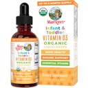 MaryRuth Organics USDA Organic Witamina D Dropy 124; Witamina D3 Płyn 124; Bez cukru 124; Płynna Witamina D Dropy immunologiczne dla niemowląt i Toddlers 124; VIT D3 Dropy 124; Gluten Wolny 124; Nie-GMO Drogi 124; 90- 150 Servings