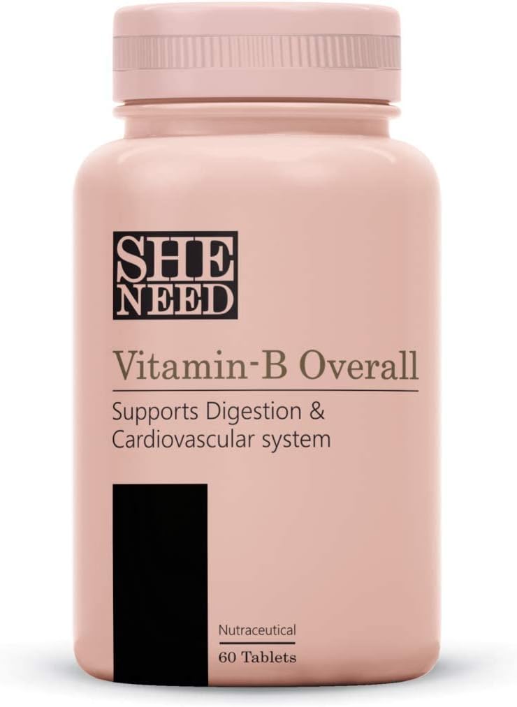 Witamin- B Kompleks ogólny z witaminą B1, B2, B3, B5, B6, B7, B9, B12 z VIT- C dla energii, Piękne włosy 124; Skóra i paznokcie trawienie 124; Pielęgnacja zdrowe funkcjonowanie dla mężczyzn i kobiet 124; 60 Veg tabletki