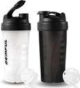 Gemful Shaker Butelka do protein Mixes 28 oz BPA- Free Leak Proof Shaker Smothies Cups z siłowni sportowej Mixer 2 Pack