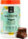 Natreve Vegan Protein Powder - 25g roślin Białko w proszku z probiotyki i aminokwasów - Gluten Free Fudge Brownie, 18 Słupki