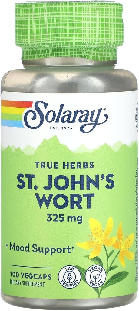 Solaray True Herbs St. John 's dziurawiec, 325 mg, 100 VegaCaps