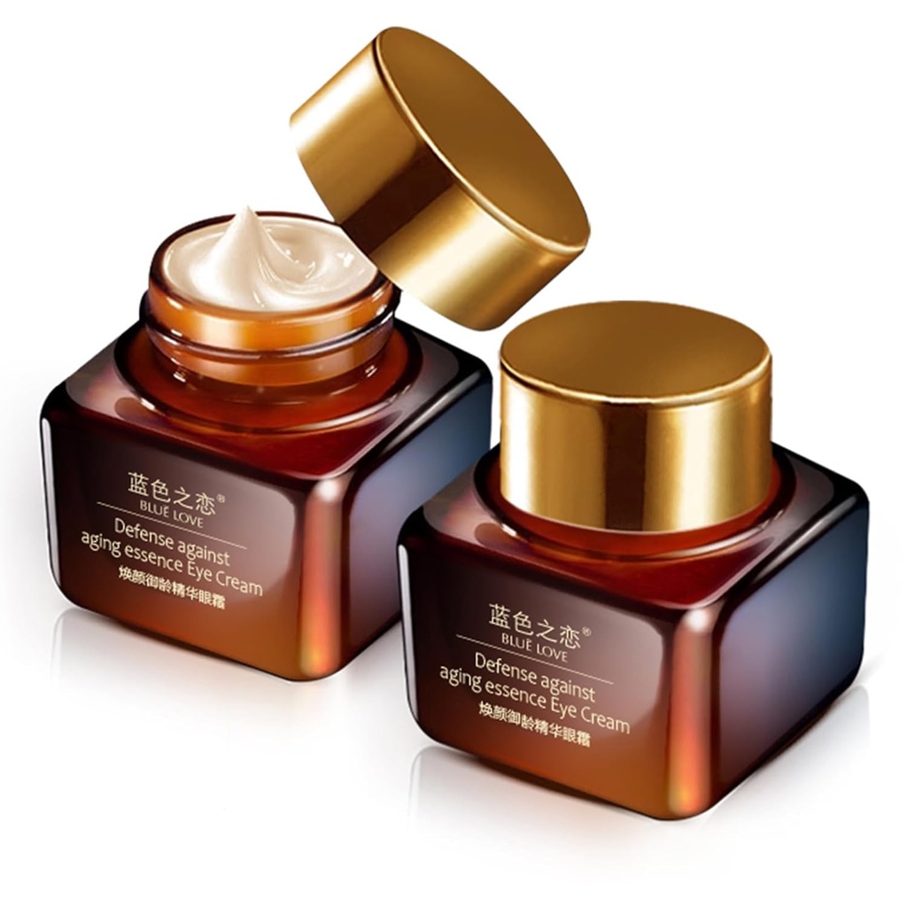 BLUE LOVE 2PCS Anti-Aging Eye Cream - Redukuje ciemne kręgi i puffness Under- Eye Bags - Moisturising & Fast- Absorbing Zmarszczki Leczenie dla mężczyzn i kobiet