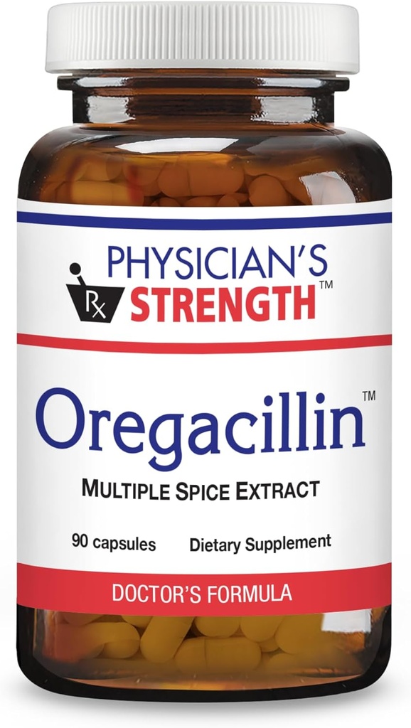 Physician's Strength Oregacillin - 90 Capsules - Multiple Spice Extract - Respiratory Health Support - 90 Servings