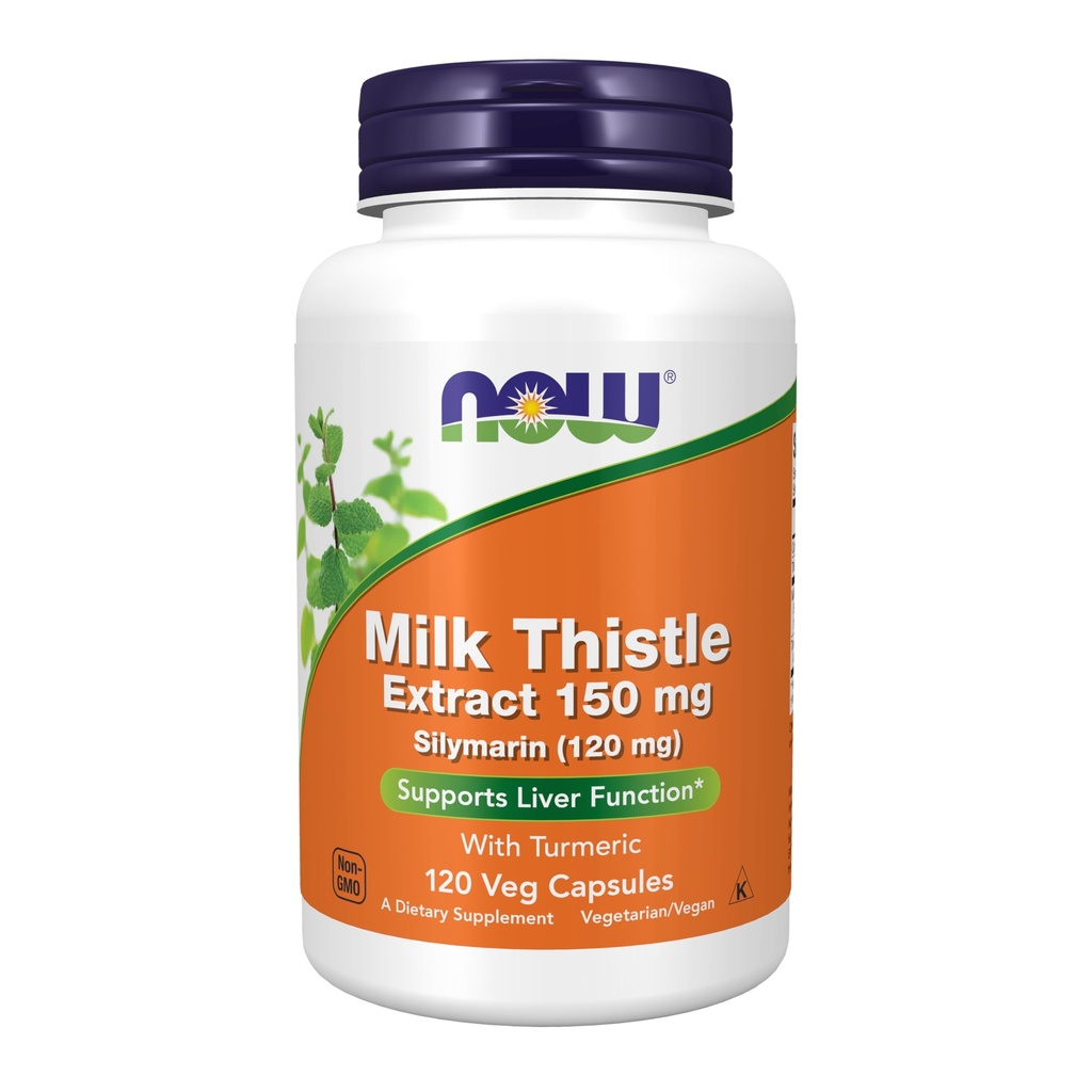 Teraz Foods Supplements, Silymarin Milk Thistle Extract 150 mg z kurkumą, Wspomaga czynność wątroby *, 120 Kapsułki Veg