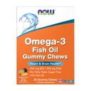 Teraz suplementy, Omega-3 Olej rybny Gummy Chews, Passion Fruit Flavor, 36 Gummy Chews