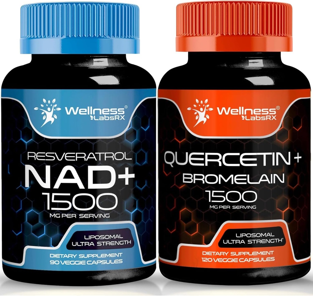 WELLNESS LABSRX Quercetin z bromelainem 124; kapsułki suplement NAD