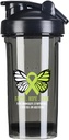 Butterfly Non Hodgkin chłoniak Nowotwór Świadomość 18 Ounce Shaker Butelka Drink Mixer Leak- odporne przed treningiem protein shakes posiłek shakes Butelki wymiany 500ML / 18 Oz Black & -3 & -3