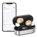Nabywalne aparaty słuchowe dla seniorów - 16 Kanały Bluetooth Słuchowe - Niewidzialne cyfrowe urządzenia wzmacniacze słuchu dla ucha z redukcją hałasu, Włączone połączenia na iOS Android Music