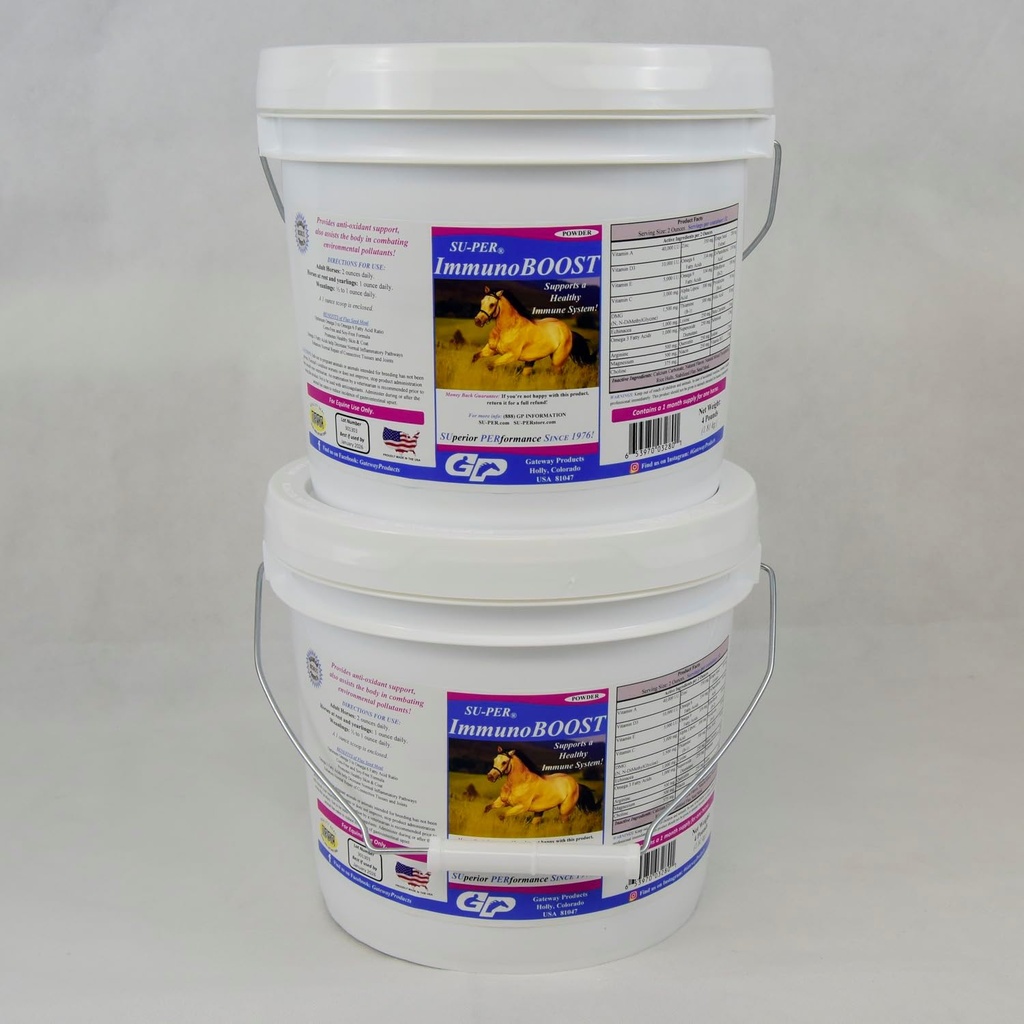 SU- PER ImmunoboOST Wsparcie immunologiczne - Advanced Antioksydant Horse Supplement zwiększa odporność i odzyskiwanie pomocy - 4 funt, (2 paczki)