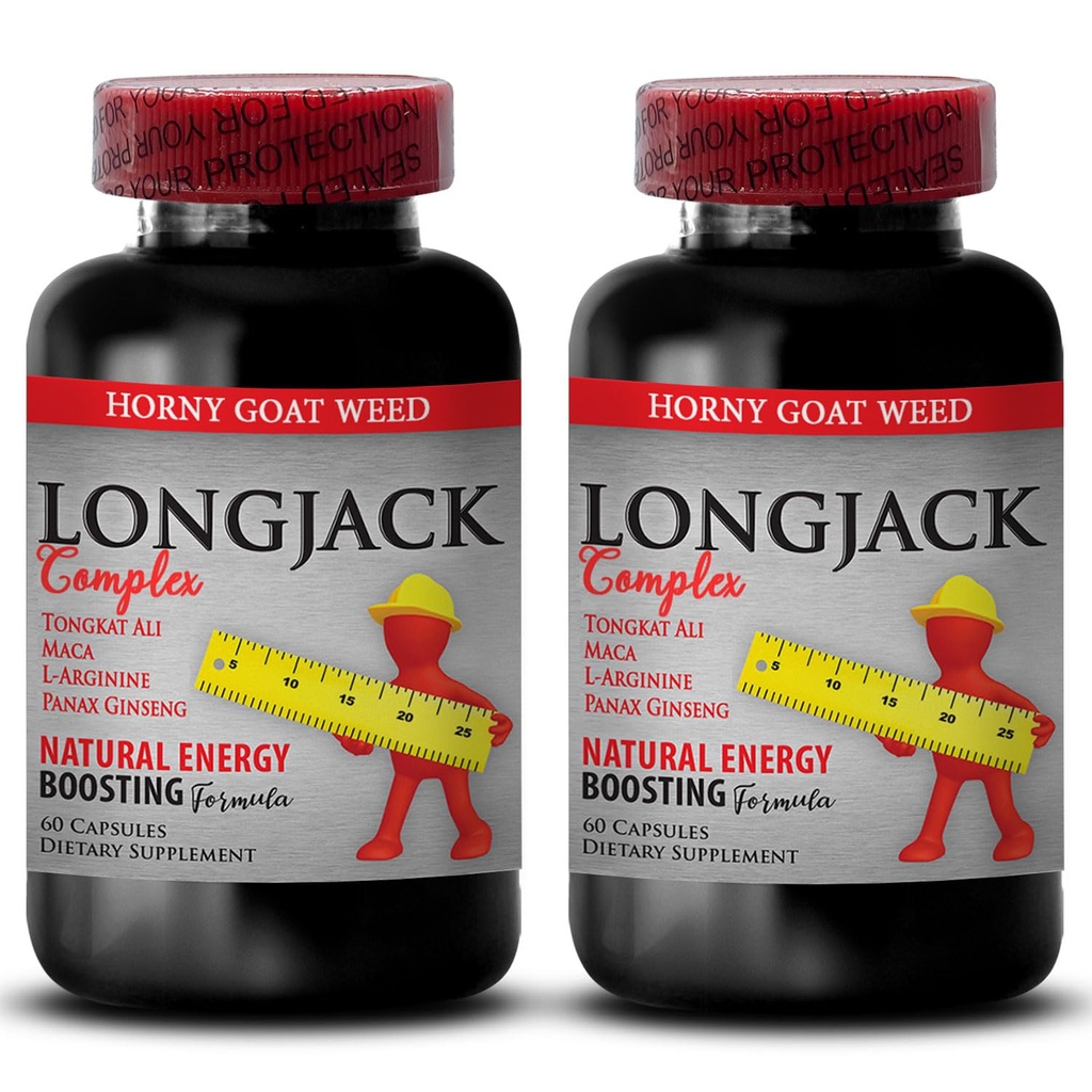 Natural Mężczyzna Enchantment Pigułki Zwiększ rozmiar i długość - LONGJACK Rozmiar UP (All Natural Formula) - tongkat ali Extract - longjack dla mężczyzn - tongkat ali Complex - 2 Butelki 120 Kapsułki