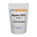 Proszek Alpha- GPC 125 Grams, Nie-GMO Suplement Alpha GPC Proszek cholinowy, Wegan, Testy stron trzecich, Trening wstępny, Pamięć i Focus, z Scoop