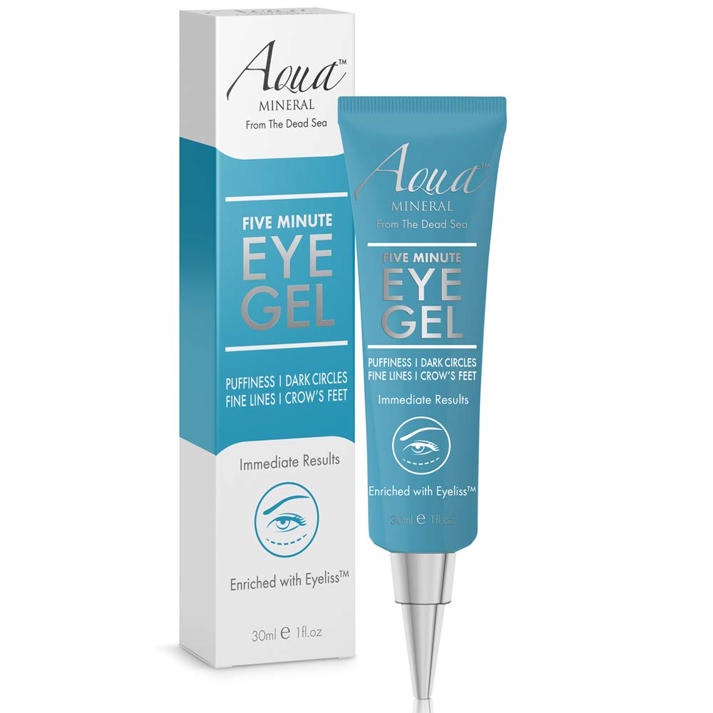 Podpuchnięty żel do oczu Natychmiastowe wyniki - Naturalne szybkie zmniejszenie żel do oczu, Eliminacja zmarszczki, Puffiness i torby - Hydrating Eye żel w / Green Tea Extract by Aqua Mineral - 1 oz
