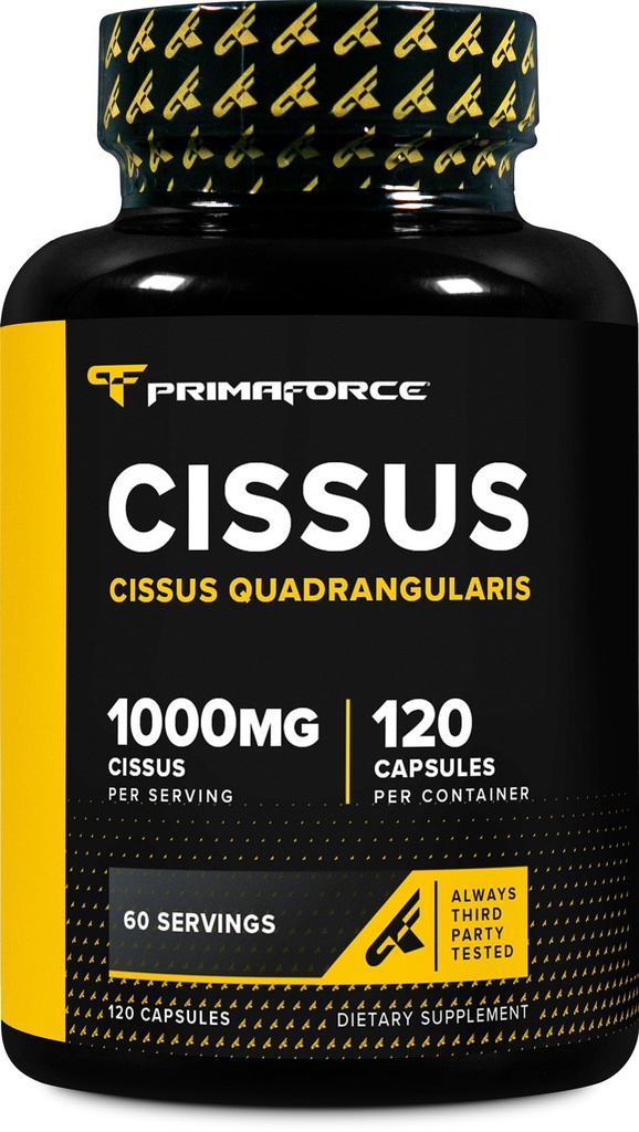 Primaforce Cissus Quadrangularis Extract, 120 kapsułki, 1000mg na jedną porcję - Gluten Free, Non-GMO