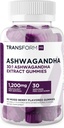 TransformHQ Ashwagandha Gummies 1,200mg, 60 Gummies (Mieszany Flavor Berry) - Ashwagandha Herbal Extract Supplement - 30 Servings, Gluten Free, Non-GMO