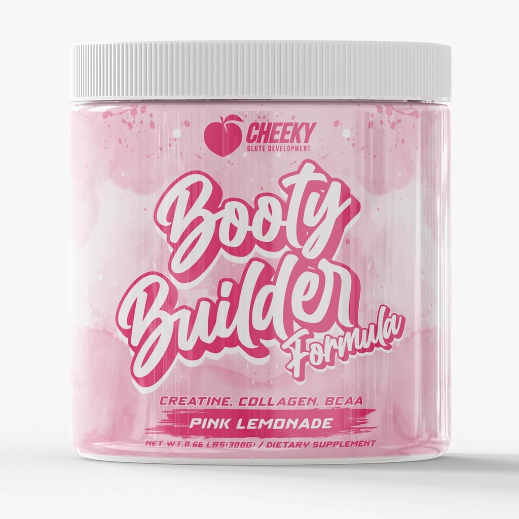 Formuła Booty Pompa - Pink Lemoniada Mieszanka do kreacji dla kobiet, BCAA & Collagen, Muscle Gain & Booty Wzmacniacz wzrostu, Grit- Free Formuła Creatina Para Mujeres Queratina Para Musculos