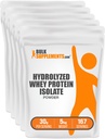 BulkSupplements.com Zhydrolizowany proszek z izolatu białka serwatki - Klarowny białko izolatu serwatki - Unflavored & Gluten Free, 30g na serwowanie, 1kg (Opakowanie po 5) (11 funtów)