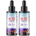 Witamatic 2 Pakiety szybko działające płynna witamina B12 5000 µg (Metylokobalamina) - Natural Berry Flavor - Suplement podjęzykowy - Szybsze wchłanianie - 2 OZ