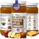 Biolore Wildcrafted Sea Moss żel z Propolis - Jabłko i cynamon 16 oz - Aromat Moss żel z witamin i minerałów śladowych - Wegan Superfood - Made in USA, Gluten- Free, No Added Sugar