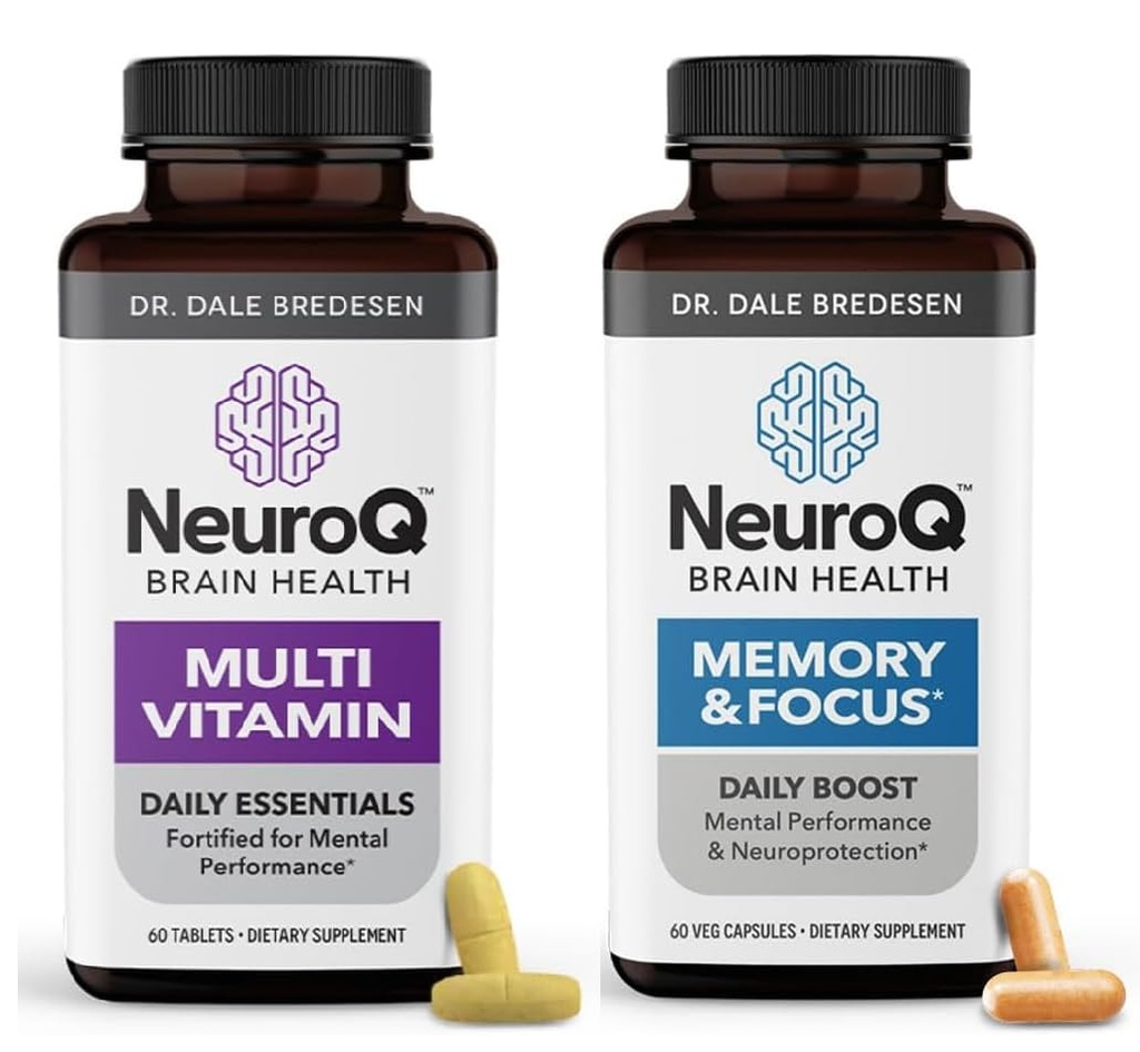 LifeSeasons NeuroQ Pamięć i Skup się z Multi- Witamina - Poprawia Cognitive Performance & Funkcje zdrowego mózgu - Pomaga odporność - 120 Kapsułki