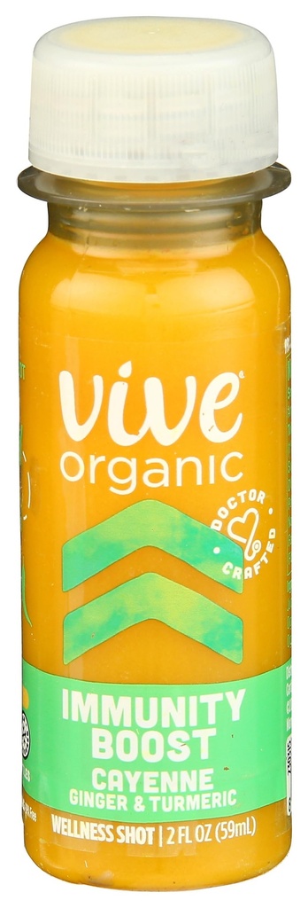 Vive Organic Immunity Boost Cayenne, Ginger & Turmeric Shot (Butelka 2oz)