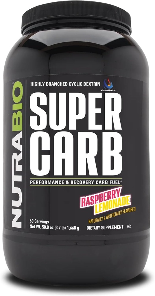 NutraBio Super Carb - 60 Sług (Lemoniada malinowa)