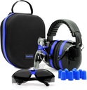 Yewltvep Strzelanie Uszy Ochrona Gun Zakres Uszy Ochrona z Earmuffs, Okulary bezpieczeństwa broni, Zatyczki do uszu, Ciężka sprawa przechowywania
