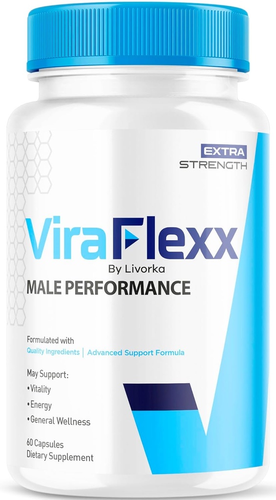 ViraFlexx Pro Capsules for Men, Official ViraFlexx Pro Male Pills Support All Natural Premium Advanced Formula, ViraFlex Supplement Support, Vira Flexx Reviews, 60 Capsules for 1 Month