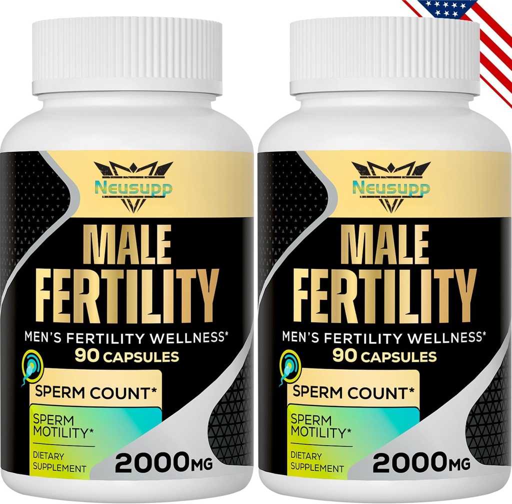 Suplementy płodności dla mężczyzn, Mężczyzna Witaminy prenatalne -Optimal Sperm Count, Motility i Siła, 2000MG Mens Suplementy płodności z Maca Root do poczęcia - Opakowania 2