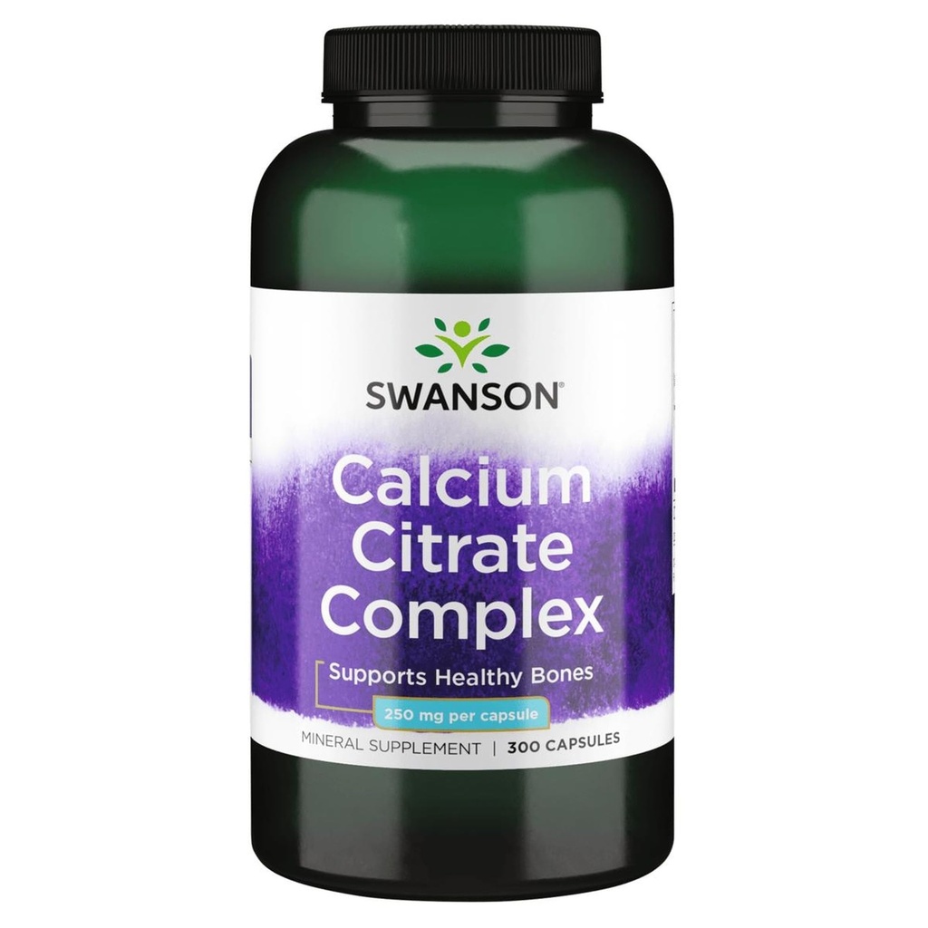 Swanson Wapnia Citrate Complex Muscle Bone Health Support Mineral Supplement 300 kapsułki