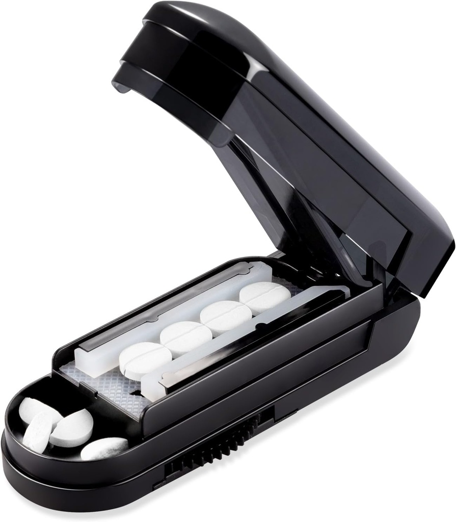 Przenośne Pill Cutter Splitter, Regulowany Cutter, do witamin, suplementów i leków, BPA- Free, Łatwy w użyciu