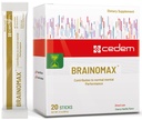 Szwajcaria BRAINOMAX 20 Puder Sticks, Suplement do Boostera Mózgu, Chery- Vanilla Flavor z Citicoline, N- Acetyl- L- Karnityna, Nootropowe suplementy mózgu dla pamięci i ostrości, Wsparcie Cognitive