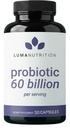 Probiotyki Luma Nutrition 60 Miliard CFU z Prebiotykami - Probiotyki dla Kobiet i Mężczyzn - Przygotowane do Żywienia Enzym Zdrowia - Wegan & Gluten- Free - 60 Kapsułki